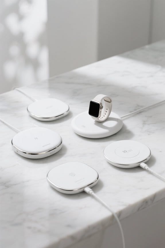 sleek white wireless chargers